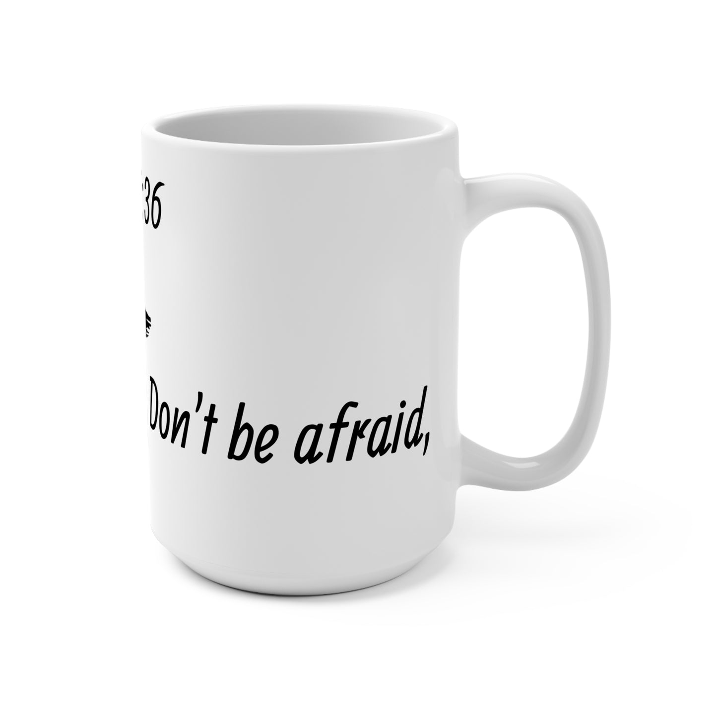 Stylish Faith-Inspired 15oz Mug, Christian Gift, Inspirational Drinkware, Coffee Cup for Prayer and Reflection, Modern Design