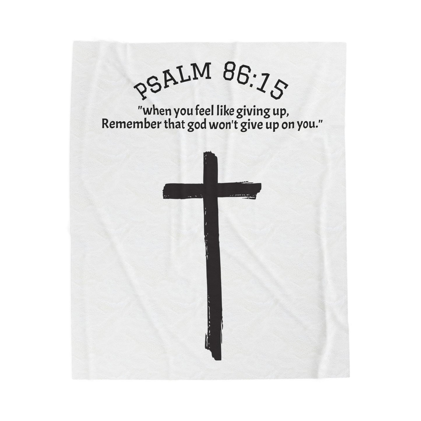 Psalm 86:15 Inspirational Velveteen Plush Blanket, Cozy Comfort Gift, Spiritual Decor, Faith Blanket, Inspirational Home Accessory